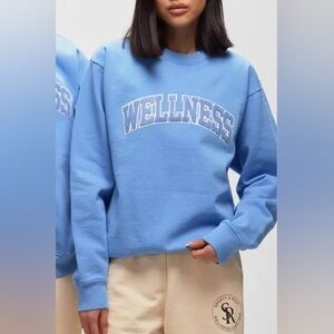 Sporty & Rich‎ “Wellness” Crewneck Sweatshirt Blue Size M Made in USA